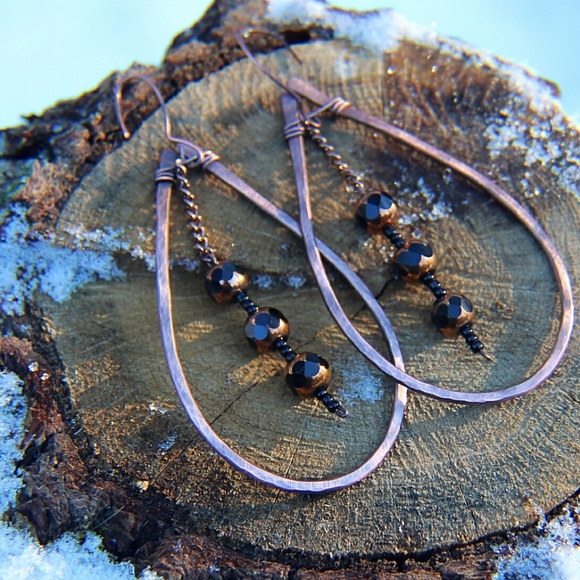 Copper Statement earrings - Picture 2 of 5